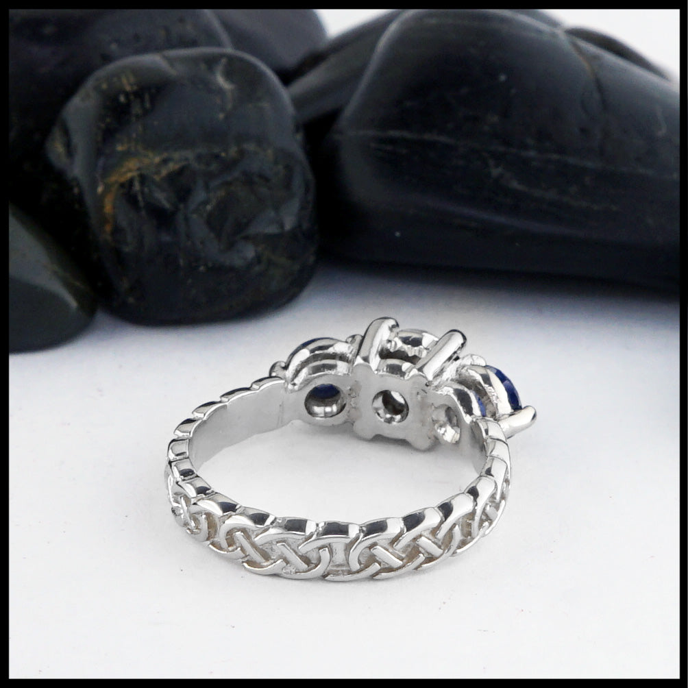 diamond and sapphire ring