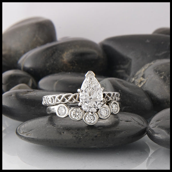 Bezel set diamond wedding band