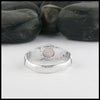 rear view of the Limited Edition Ban Tigherna Celtic Ring with Rose Quartz