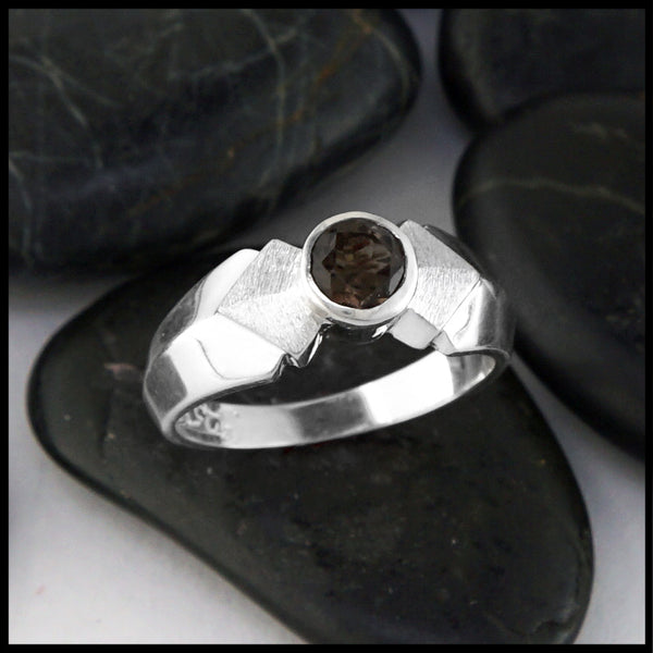 ring with smokey topaz