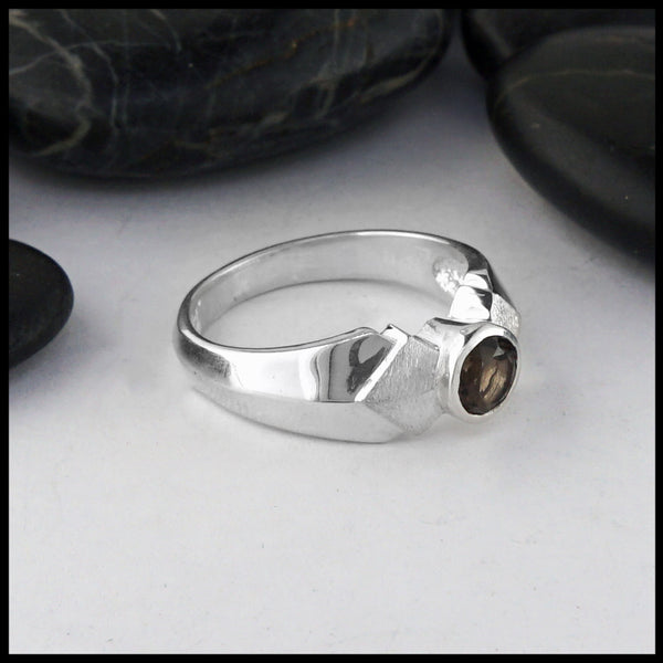 ring with smokey topaz