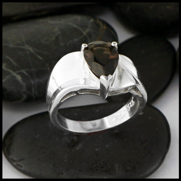 smokey topaz ring