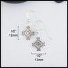 McDurnan Cross Earring Dimensions 1/2 inch long by 1/2 inch wide
