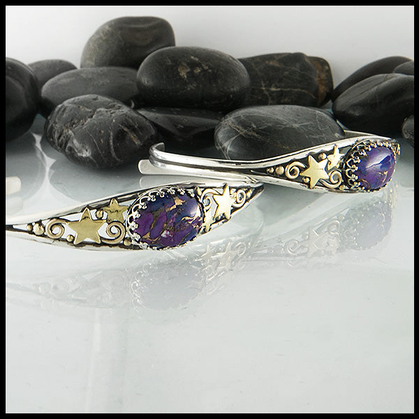 Purple Turquoise Cuff Bracelet
