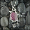 Ivy Ruby Necklace measures 1 5/8" by 7/8"