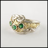 Green Garnet Celtic Ring