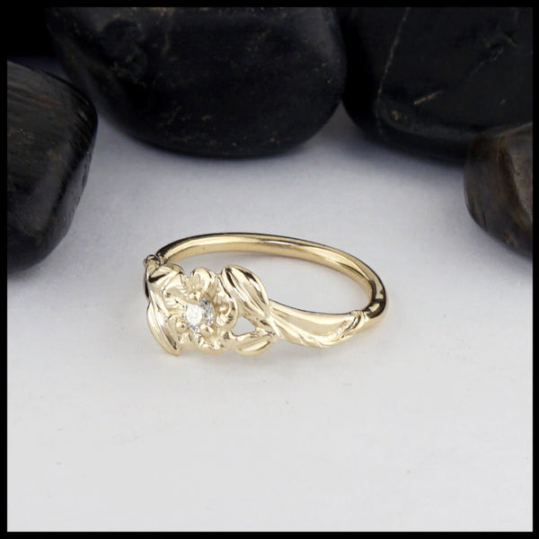 gold flower ring