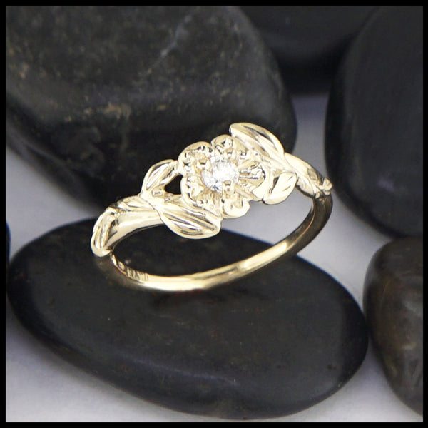 gold flower ring