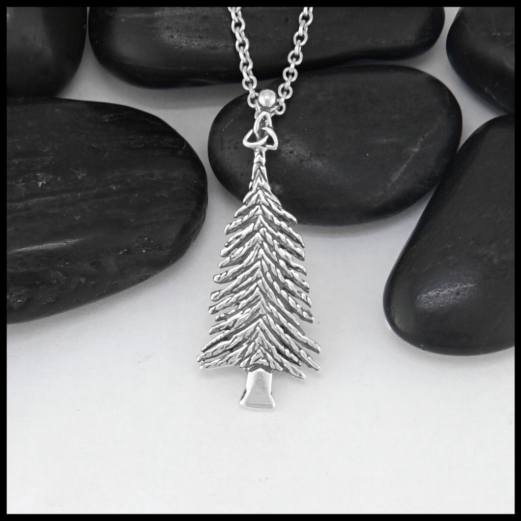 SS Christmas Tree Pendant with Trinity Knot Star