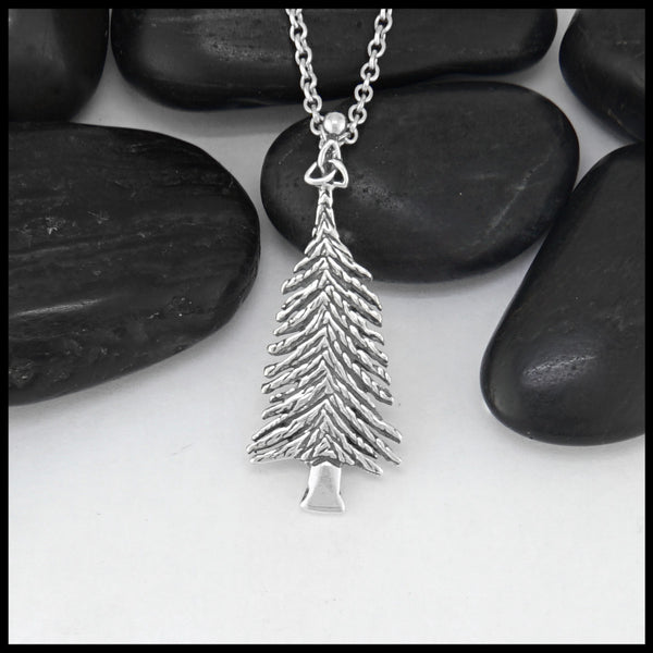 SS Christmas Tree Pendant with Trinity Knot Star