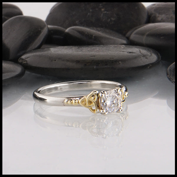 Moissanite Celtic Ring 