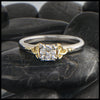 Two Tone Moissanite Ring