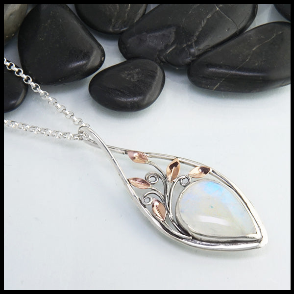 Teardrop moonstone necklace