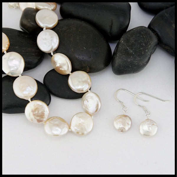 peach coin pearl set 