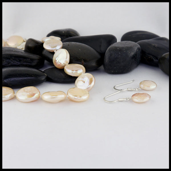 peach coin pearl set 