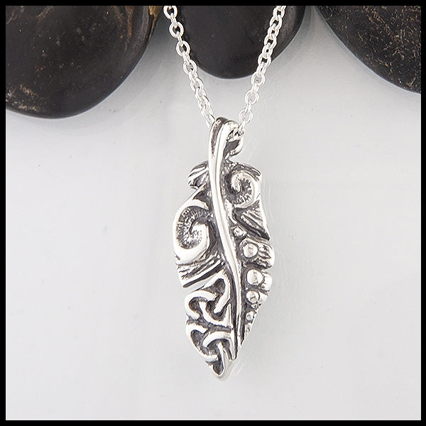 Celtic Feather Pendant by Walker Metalsmiths