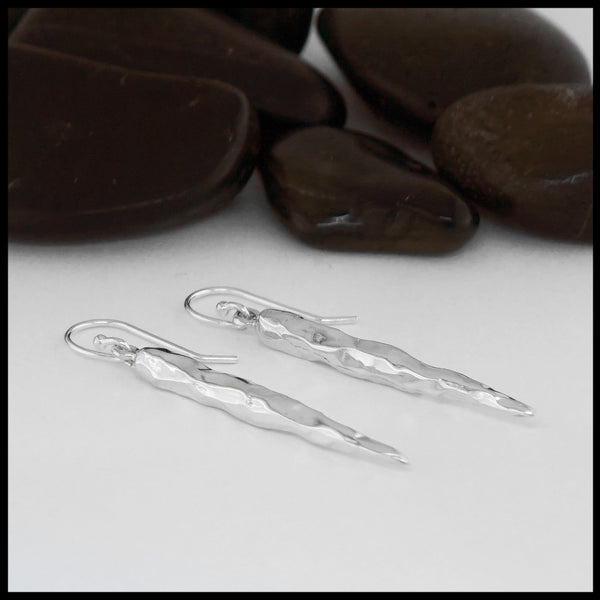 silver icicle earrings
