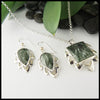 Walker Metalsmiths Custom Seraphinite Pendant and Earring Set 