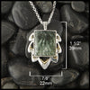Seraphinite Pendant with Leaf Detail by Walker Metalsmiths