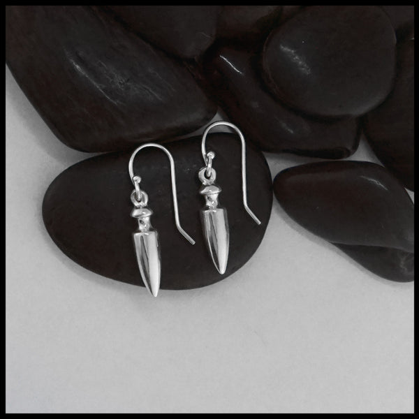 silver drop earrings