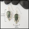 Seraphinite teardrop earrings by Walker Metalsmiths