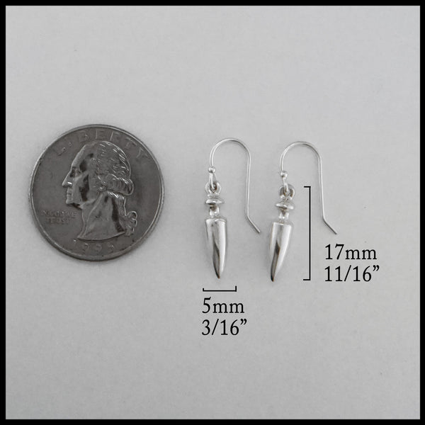 silver drop earrings