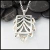 Seraphinite Pendant with Leaf Detail by Walker Metalsmiths