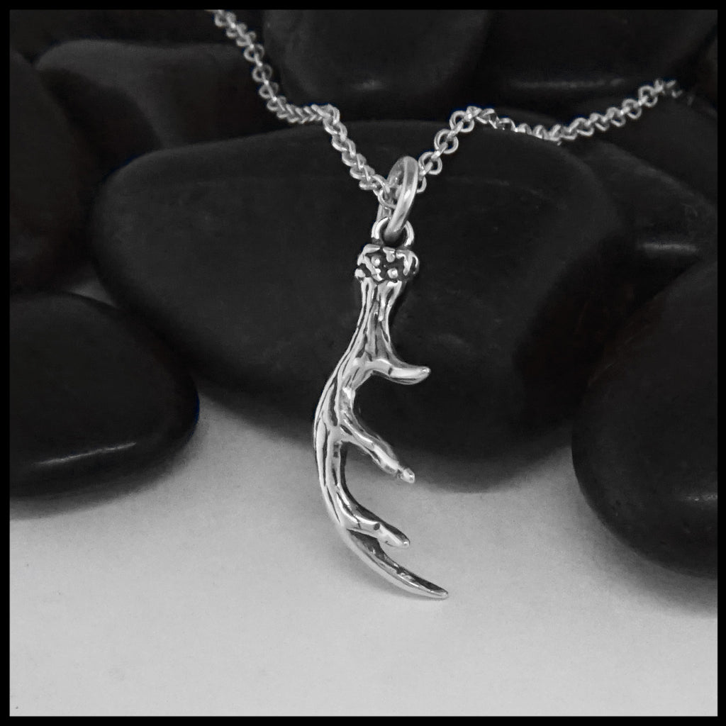 Sterling Silver Antler Pendant