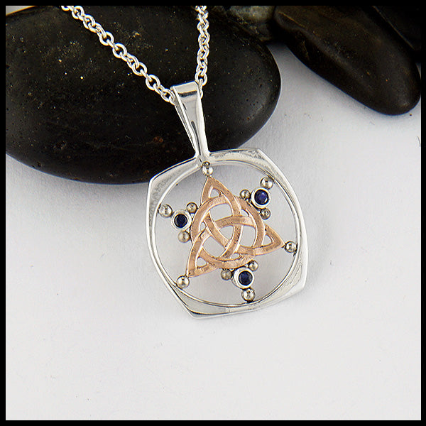 trinity sapphire pendant