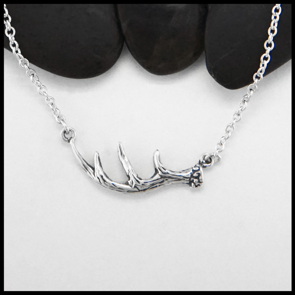 Sterling Silver Antler Necklace
