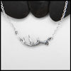 Sterling Silver Antler Necklace