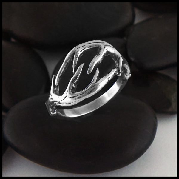 Sterling Silver Antler Ring