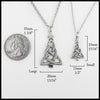 Large Pendant length 35mm 1 3/8" width 20mm 13/16" - Small Pendant length 23mm 15/16" width 13mm 1/2"