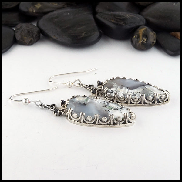 Dendritic Opal Earrings