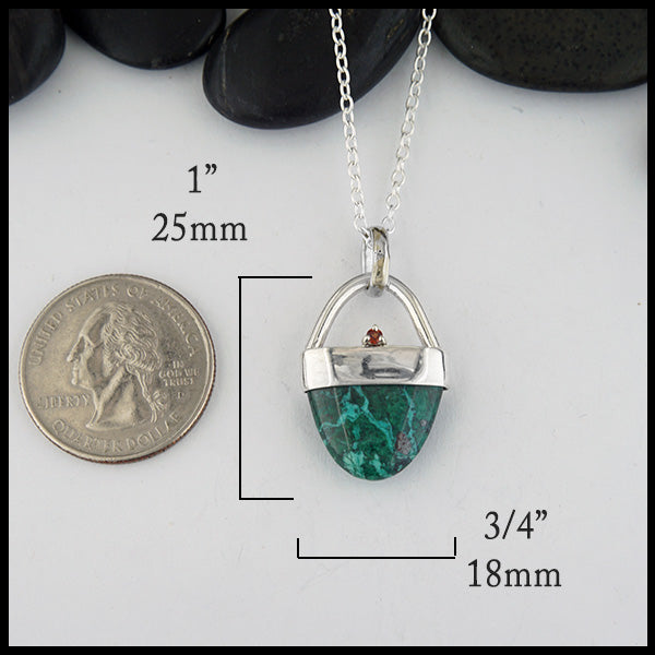 Pendant measures 1" by 3/4"