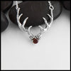 Garnet Antler Pendant