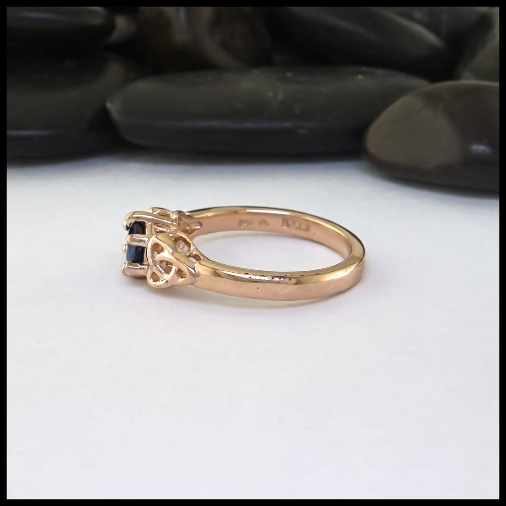 Trinity Knot Ceylon Sapphire Ring