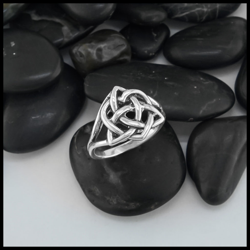 Trinity Knot Heart Ring