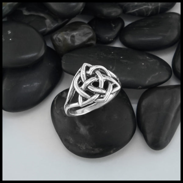 Trinity Knot Heart Ring