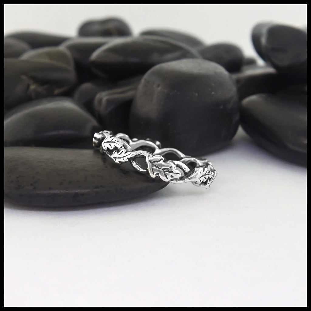 SS Leaf and Vine Twist Ring