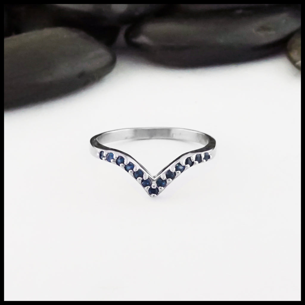 Chevron Sapphire flipped front