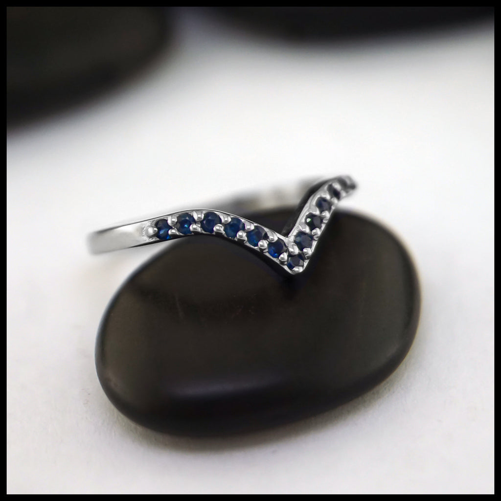 Chevron Sapphire on rock