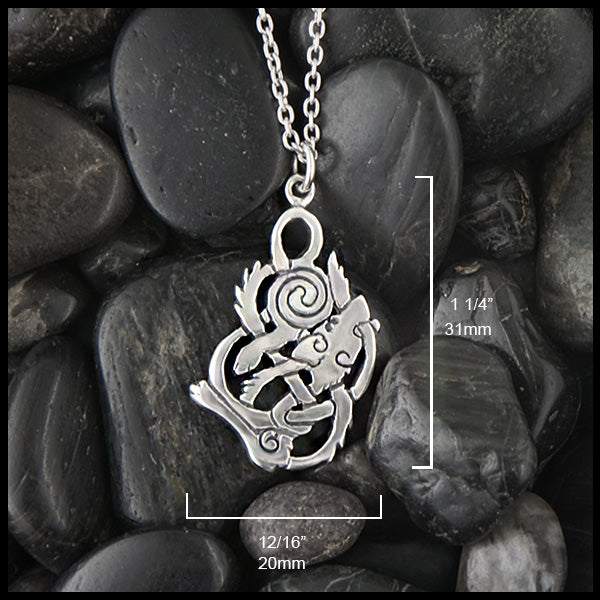Celtic Dog pendant 12/16" x 1 1/4"