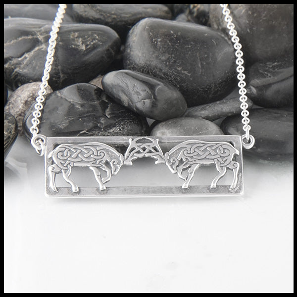 Celtic Stag necklace in sterling silver