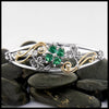 Sterling Silver and Gold Shamrock Bracelet