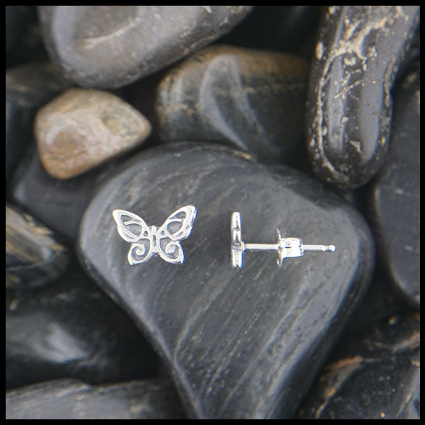 Butterfly earrings by Walker Metalsmiths