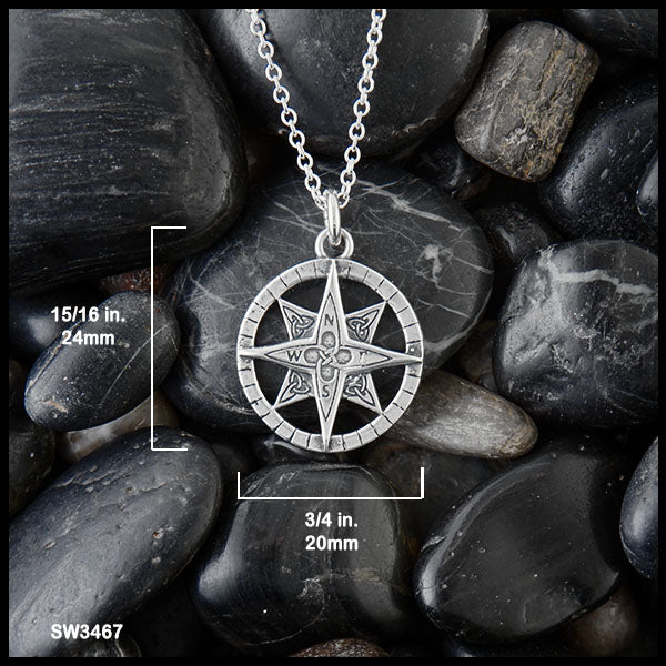 Small Celtic Compass Diameter is 20 mm