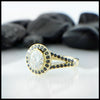 18K Yellow Gold Moissanite Ring