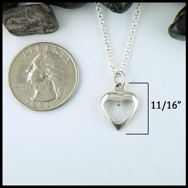 Simple Heart Pendant in silver