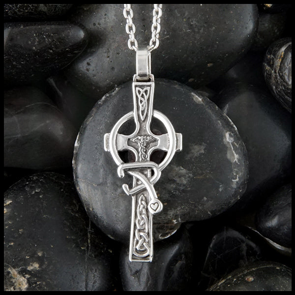 small celtic caring cross by Walker Metalsmiths
